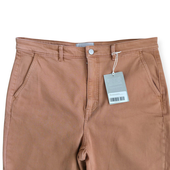 Everlane The Sim Leg Crop Ankle Rust Brown High Rise Denim Jeans Women Sz 16 - Picture 5 of 11
